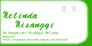 melinda misangyi business card