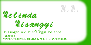 melinda misangyi business card